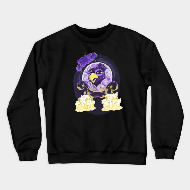 Crystal Ball Tiki Crewneck Sweatshirt by AnnieMcBeth